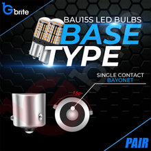 Load image into Gallery viewer, 2x BAU15S PY21W 144SMD LED AMBER INDICATOR BULBS CANBUS ERROR FREE