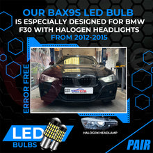 Load image into Gallery viewer, 2x BAX9S H6W 54 SMD LED WHITE SIDELIGHTS BULBS CANBUS ERROR FREE