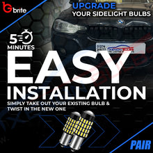 Load image into Gallery viewer, 2x BAX9S H6W 54 SMD LED WHITE SIDELIGHTS BULBS CANBUS ERROR FREE