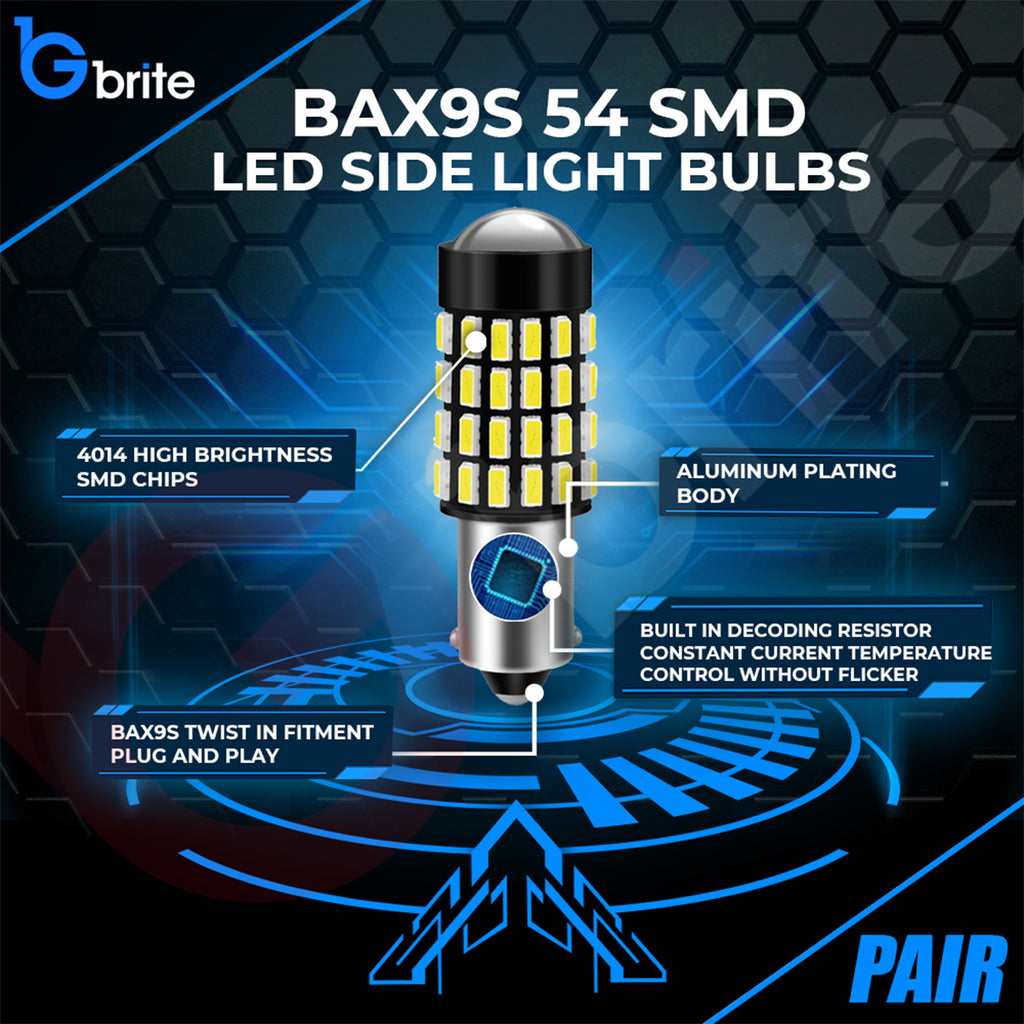 BMW 3 SERIES F30 F31 LED Sidelight & DRL Bulb Package – BAX9S 54 SMD & PW24W 36 SMD