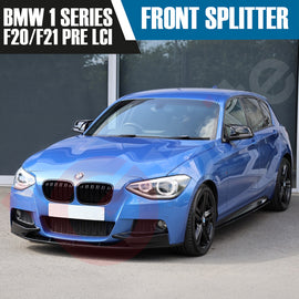 BMW 1 SERIES F20 F21 PRE-LCI 2011 - 2014 GLOSS BLACK FRONT BUMPER SPLITTER LIP