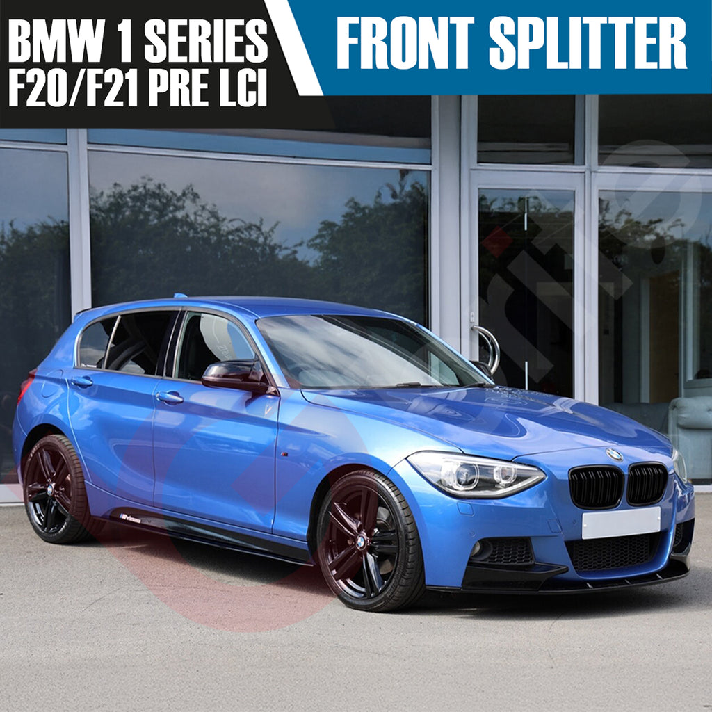 BMW 1 SERIES F20 F21 PRE-LCI 2011 - 2014 GLOSS BLACK FRONT BUMPER SPLITTER LIP