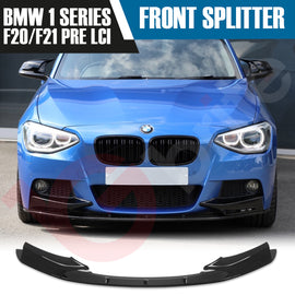 BMW 1 SERIES F20 F21 PRE-LCI 2011 - 2014 GLOSS BLACK FRONT BUMPER SPLITTER LIP