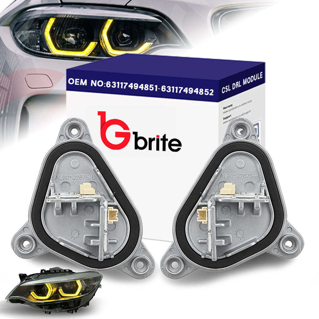 BMW CSL Yellow DRL LED Modules 2-Piece Set for BMW 2 SERIES F22 F23 M2 F87 COUPE LCI 2018-2021