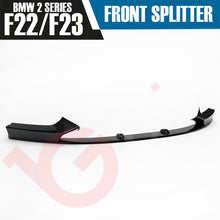 Load image into Gallery viewer, BMW 2 SERIES F22 F23 VOKO RACING GLOSS BLACK FRONT BUMPER SPLITTER LIP 2014-2018
