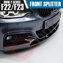 Load image into Gallery viewer, BMW 2 SERIES F22 F23 VOKO RACING GLOSS BLACK FRONT BUMPER SPLITTER LIP 2014-2018
