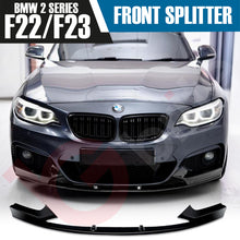 Load image into Gallery viewer, BMW 2 SERIES F22 F23 VOKO RACING GLOSS BLACK FRONT BUMPER SPLITTER LIP 2014-2018
