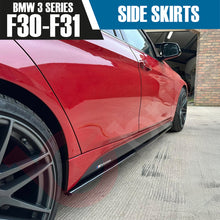 Load image into Gallery viewer, BMW 3 SERIES F30 F31 GLOSS BLACK SIDE SKIRTS EXTENSION M PERFORMANCE 2012-2018