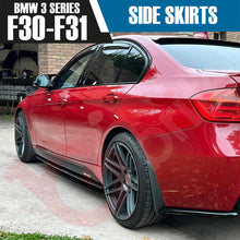 Load image into Gallery viewer, BMW 3 SERIES F30 F31 GLOSS BLACK SIDE SKIRTS EXTENSION M PERFORMANCE 2012-2018