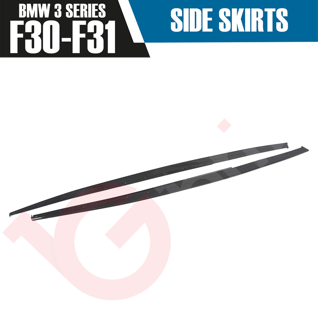 BMW 3 SERIES F30 F31 GLOSS BLACK SIDE SKIRTS EXTENSION M PERFORMANCE 2012-2018