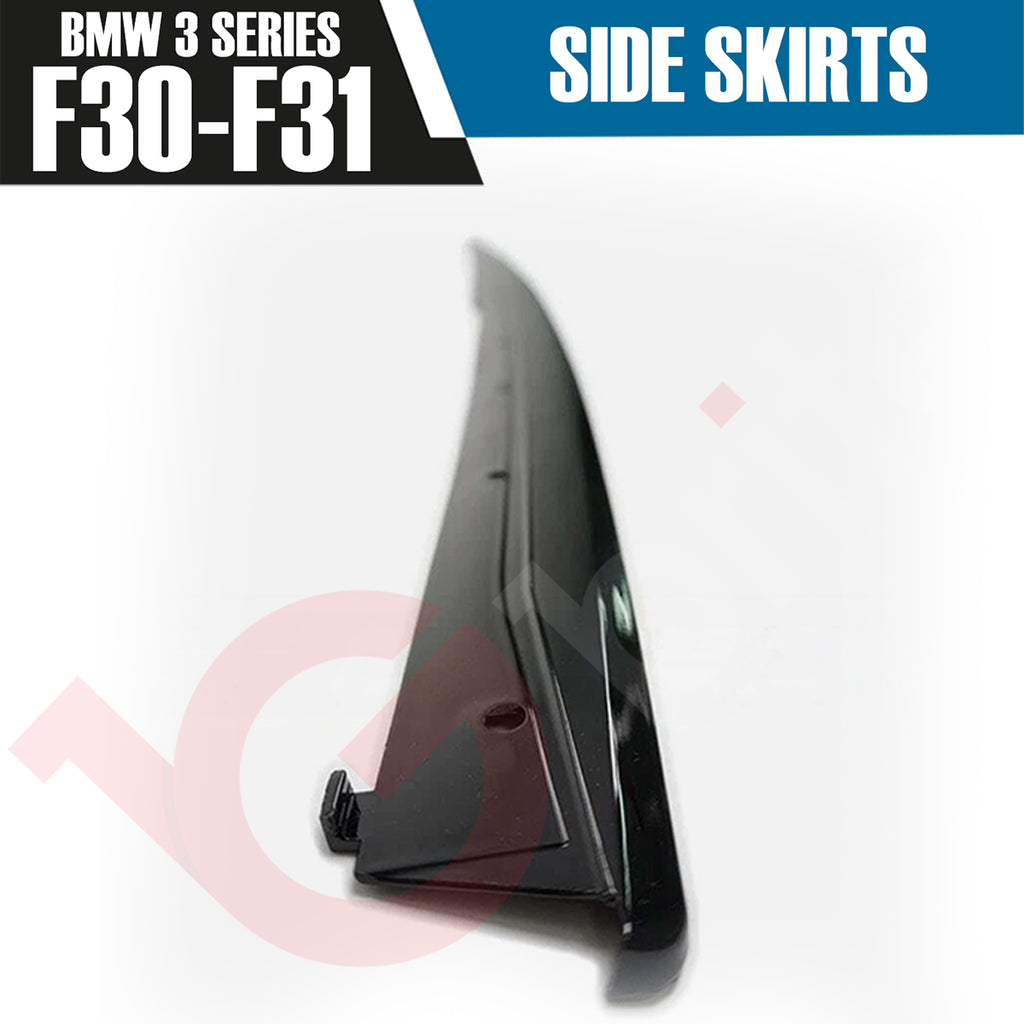 BMW 3 SERIES F30 F31 GLOSS BLACK SIDE SKIRTS EXTENSION M PERFORMANCE 2012-2018