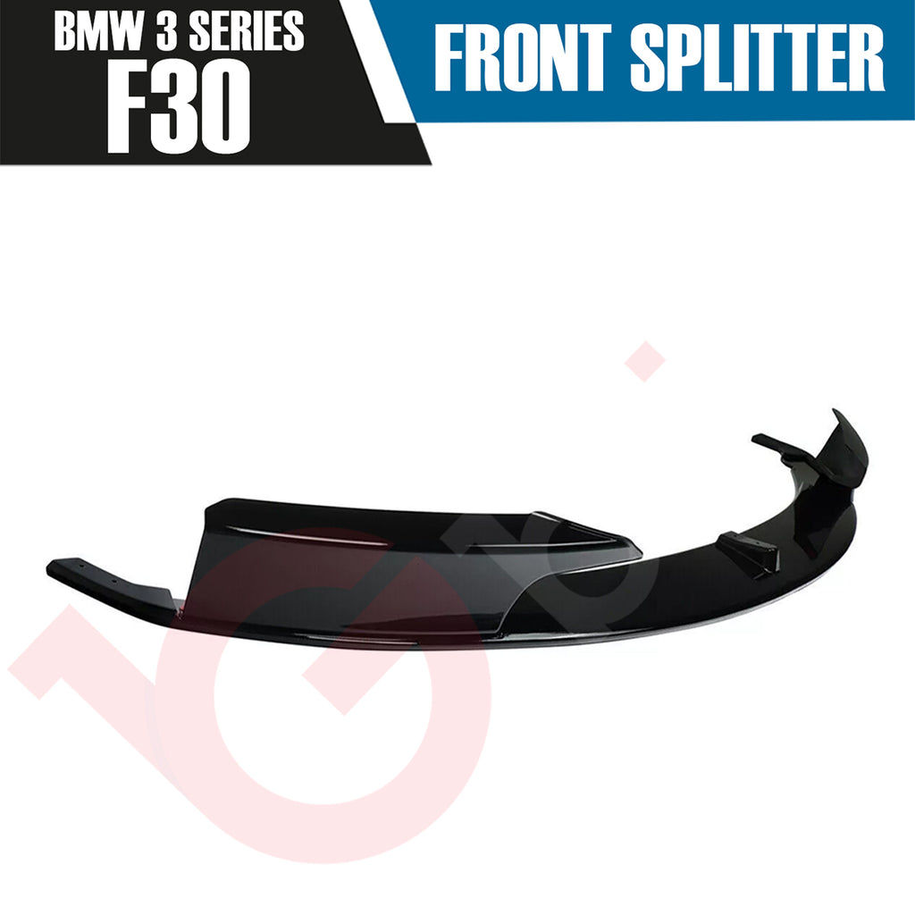 BMW 3 SERIES F30 F31 PRE-LCI & LCI VOKO RACING GLOSS BLACK FRONT BUMPER SPLITTER LIP 2012-2018
