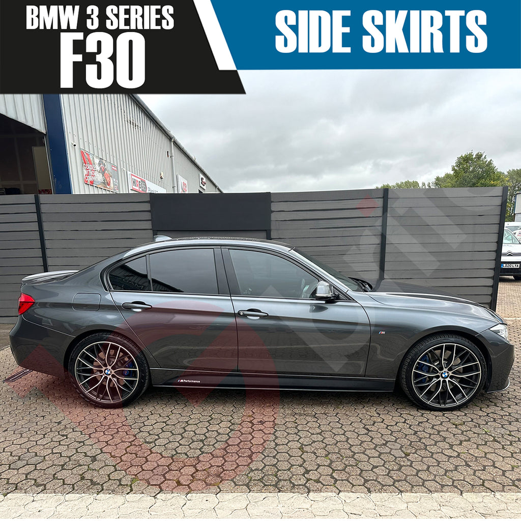 BMW 3 SERIES F30 F31 MATT BLACK SIDE SKIRTS EXTENSION M PERFORMANCE 2012-2018