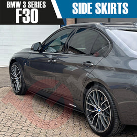 BMW 3 SERIES F30 F31 MATT BLACK SIDE SKIRTS EXTENSION M PERFORMANCE 2012-2018