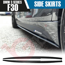 BMW 3 SERIES F30 F31 MATT BLACK SIDE SKIRTS EXTENSION M PERFORMANCE 2012-2018