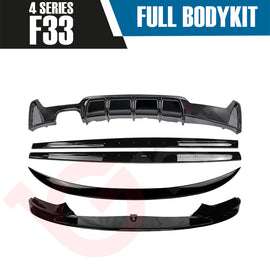 BMW 4 SERIES F33 CONVERTIBLE 2013 - 2019 GLOSS BLACK FULL BODYKIT