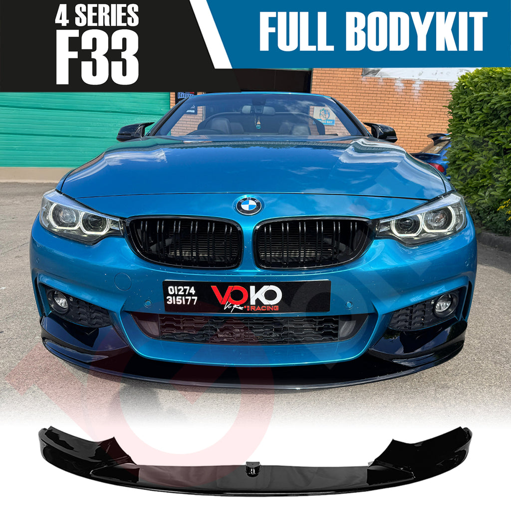 BMW 4 SERIES F33 CONVERTIBLE 2013 - 2019 GLOSS BLACK FULL BODYKIT