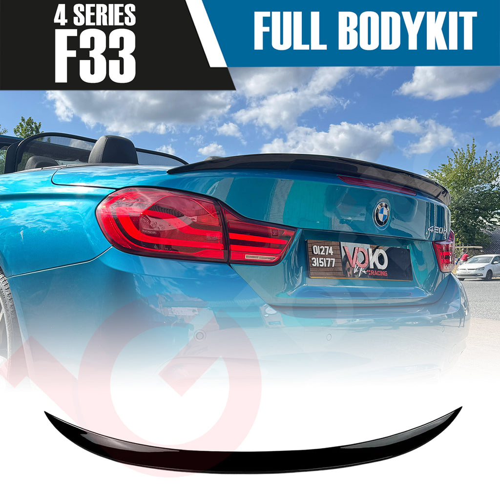 BMW 4 SERIES F33 CONVERTIBLE 2013 - 2019 GLOSS BLACK FULL BODYKIT
