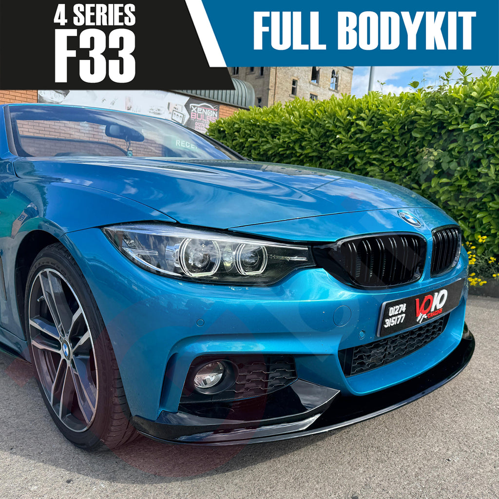 BMW 4 SERIES F33 CONVERTIBLE 2013 - 2019 GLOSS BLACK FULL BODYKIT
