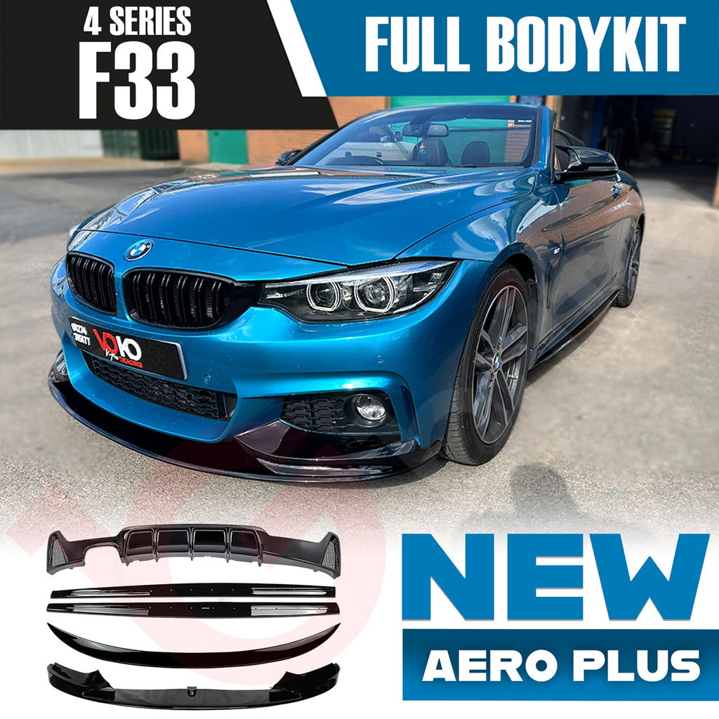 BMW 4 SERIES F33 CONVERTIBLE 2013 - 2019 GLOSS BLACK FULL BODYKIT