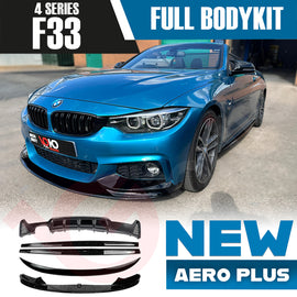 BMW 4 SERIES F33 CONVERTIBLE 2013 - 2019 GLOSS BLACK FULL BODYKIT