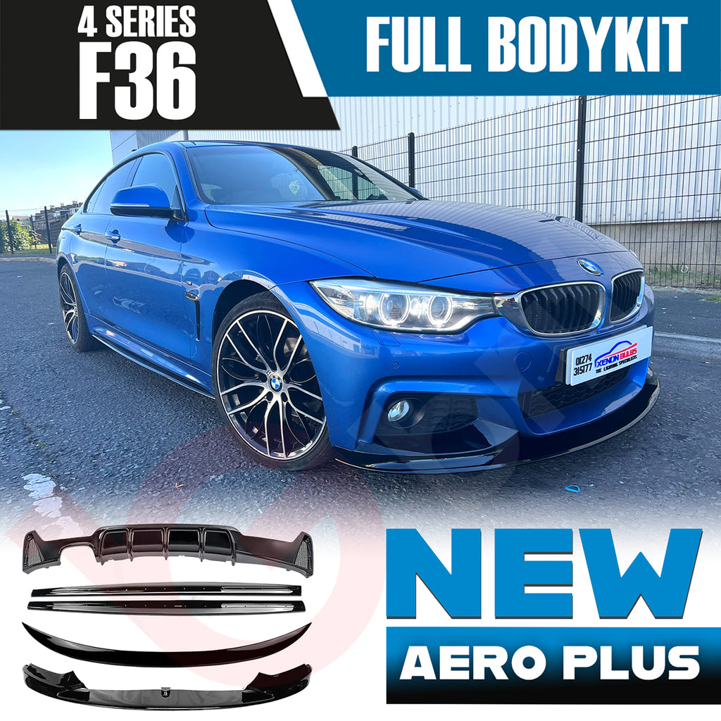 BMW 4 SERIES F36 GRAN COUPE  2013 - 2019 GLOSS BLACK FULL BODYKIT