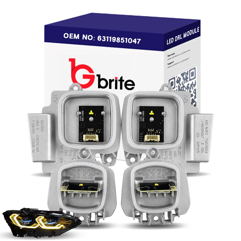 BMW CSL Yellow DRL LED Modules 4-Piece Set for G80 G81 M3 G22 G23 G26 G82 G83 M4 Laser Headlights