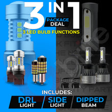 Load image into Gallery viewer, BMW F20 PACKAGE DIPPED BEAM SIDELIGHTS DAYTIME LIGHTS LED WHITE SUPER BRIGHT BULBS