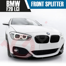 BMW 1 SERIES F20 F21 LCI 2015 - 2019 GLOSS BLACK FRONT BUMPER SPLITTER LIP