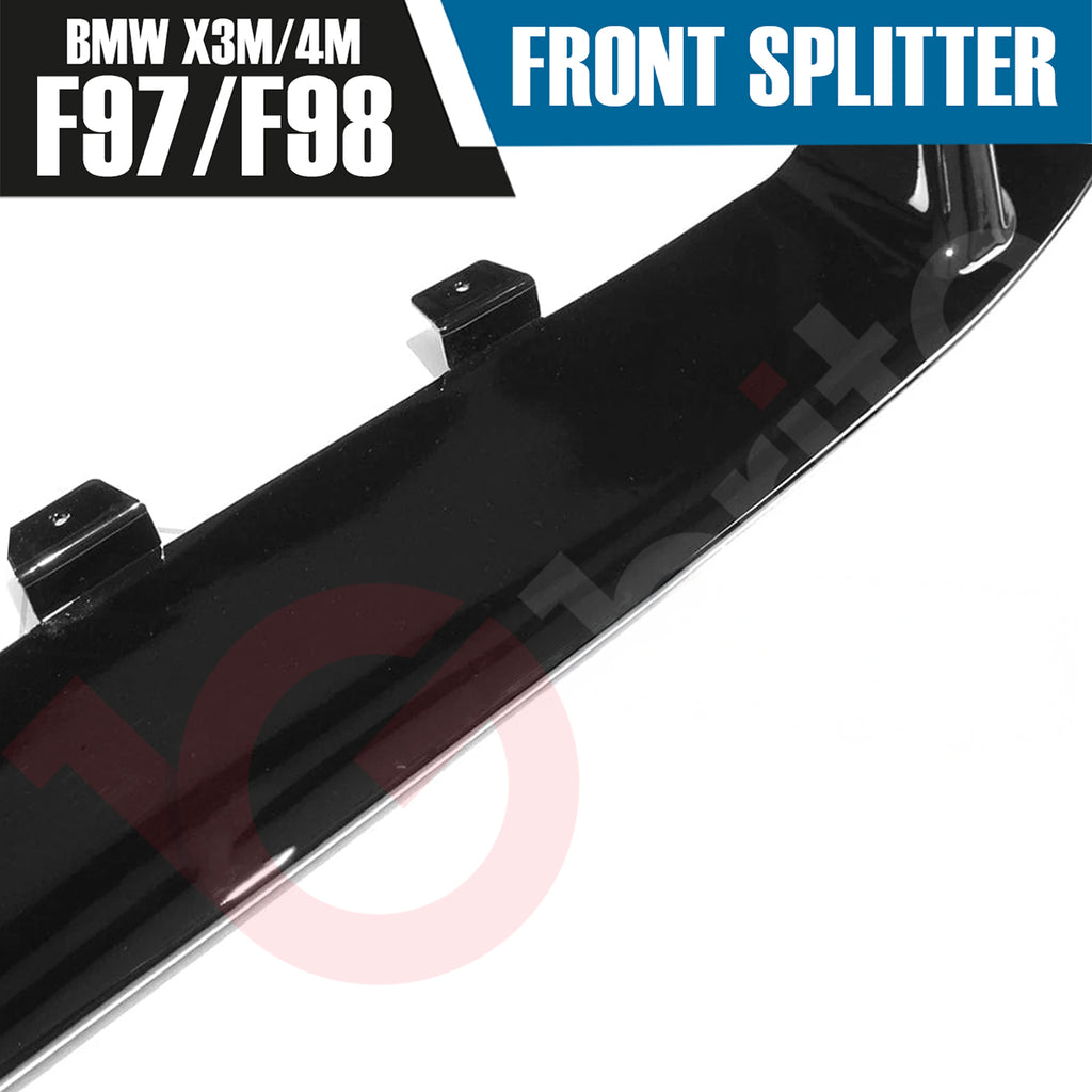 BMW X3M F97 X4M F98 VOKO RACING GLOSS BLACK FRONT BUMPER SPLITTER LIP 2018-2021