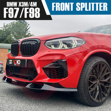 Load image into Gallery viewer, BMW X3M F97 X4M F98 VOKO RACING GLOSS BLACK FRONT BUMPER SPLITTER LIP 2018-2021