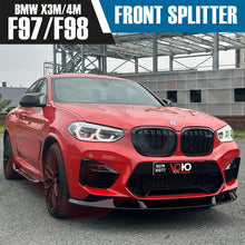 Load image into Gallery viewer, BMW X3M F97 X4M F98 VOKO RACING GLOSS BLACK FRONT BUMPER SPLITTER LIP 2018-2021