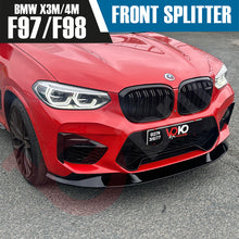 Load image into Gallery viewer, BMW X3M F97 X4M F98 VOKO RACING GLOSS BLACK FRONT BUMPER SPLITTER LIP 2018-2021