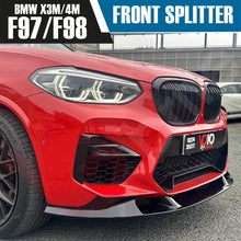 Load image into Gallery viewer, BMW X3M F97 X4M F98 VOKO RACING GLOSS BLACK FRONT BUMPER SPLITTER LIP 2018-2021
