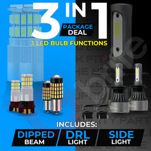 Load image into Gallery viewer, BMW F30 PACKAGE DIPPED BEAM SIDELIGHTS DAYTIME LIGHTS LED WHITE SUPER BRIGHT BULBS