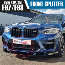 Load image into Gallery viewer, BMW X3M F97 X4M F98 VOKO RACING GLOSS BLACK FRONT BUMPER SPLITTER LIP 2018-2021