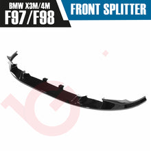 Load image into Gallery viewer, BMW X3M F97 X4M F98 VOKO RACING GLOSS BLACK FRONT BUMPER SPLITTER LIP 2018-2021