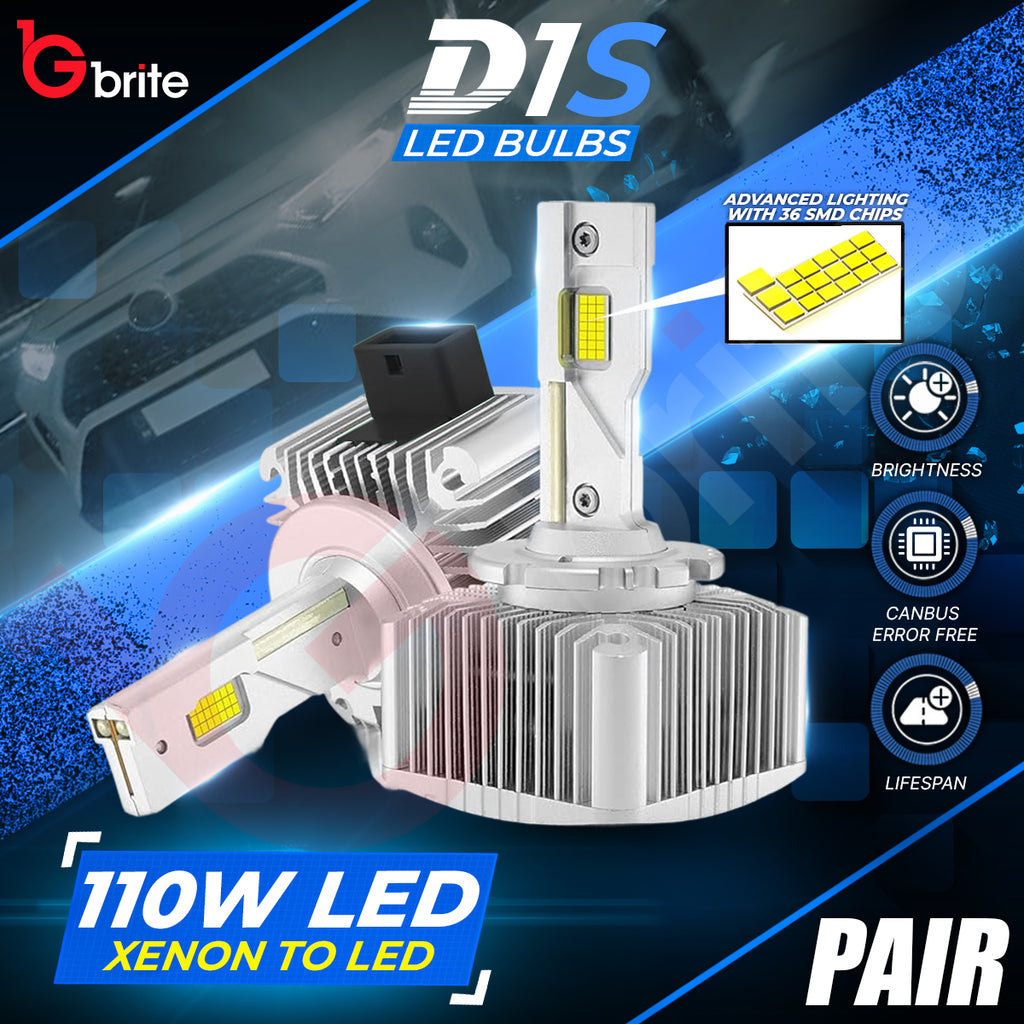 2X GBRITE D21 D1S LED BULBS UPGRADE KIT FOR XENON HID HEADLIGHT