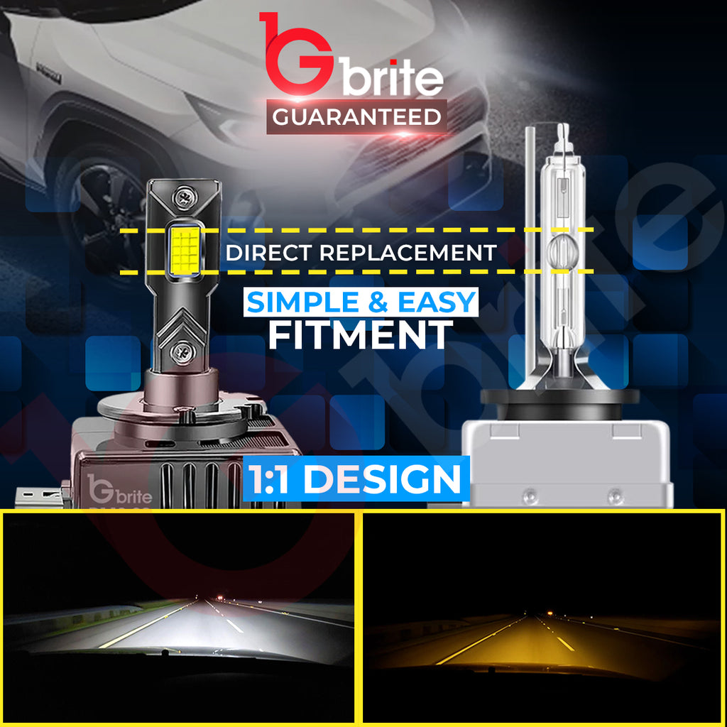 2X GBRITE M13X D1S LED BULBS UPGRADE KIT FOR XENON HID HEADLIGHT