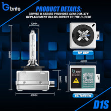 Load image into Gallery viewer, 2X Gbrite D1S 35W Xenon HID Headlight Oem Replacement Bulbs
