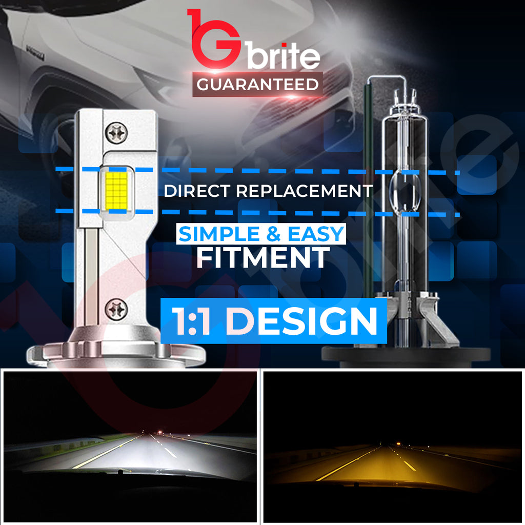 2X GBRITE D21 D2S LED BULBS UPGRADE KIT FOR XENON HID HEADLIGHT