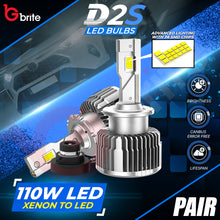 Load image into Gallery viewer, 2X GBRITE D21 D2S LED BULBS UPGRADE KIT FOR XENON HID HEADLIGHT