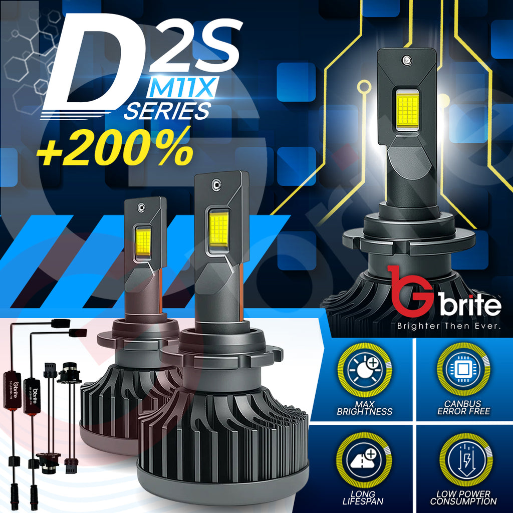2X GBRITE M11X D2S LED BULBS UPGRADE KIT FOR XENON HID HEADLIGHT