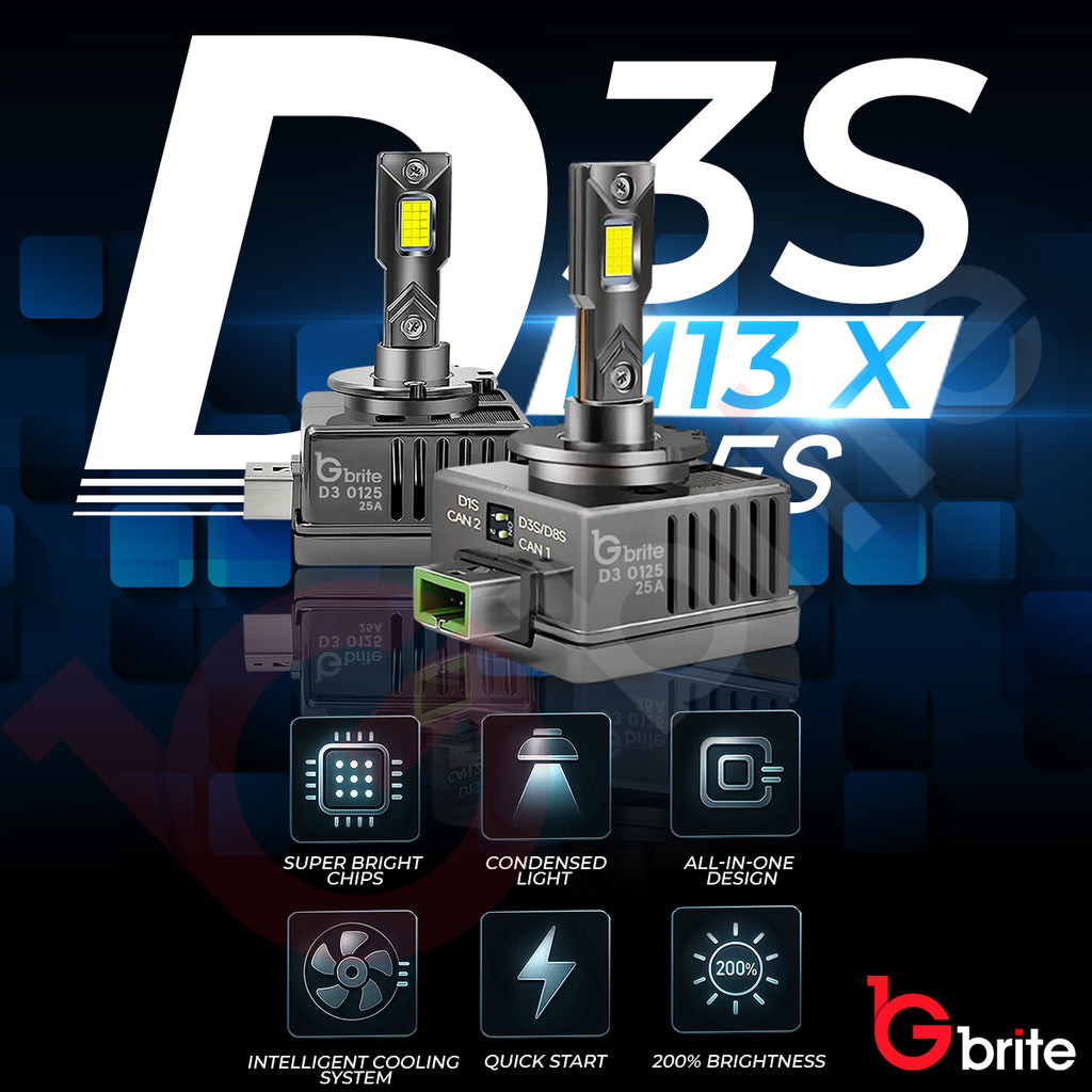 2X GBRITE M13X D3S LED BULBS UPGRADE KIT FOR XENON HID HEADLIGHT