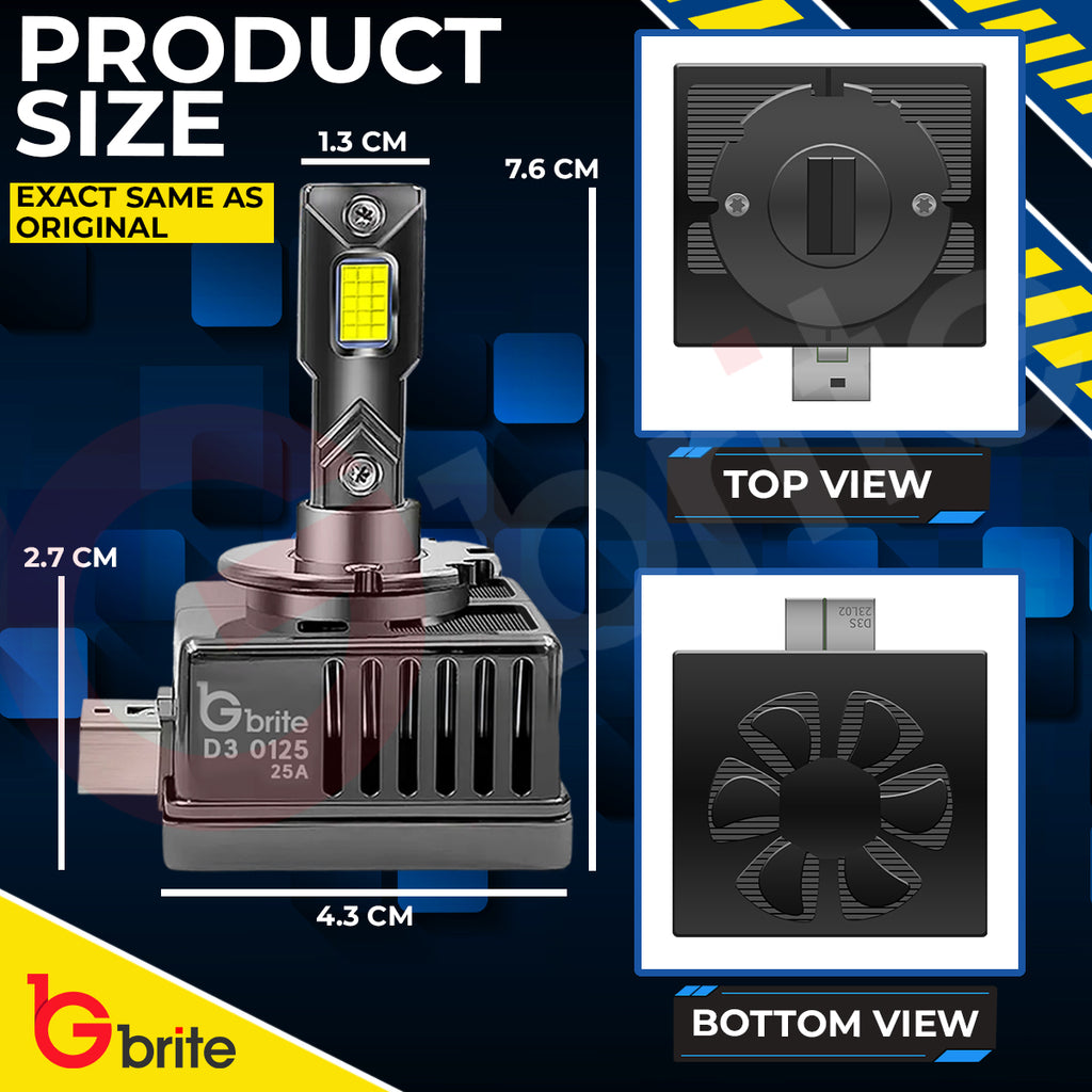 2X GBRITE M13X D3S LED BULBS UPGRADE KIT FOR XENON HID HEADLIGHT