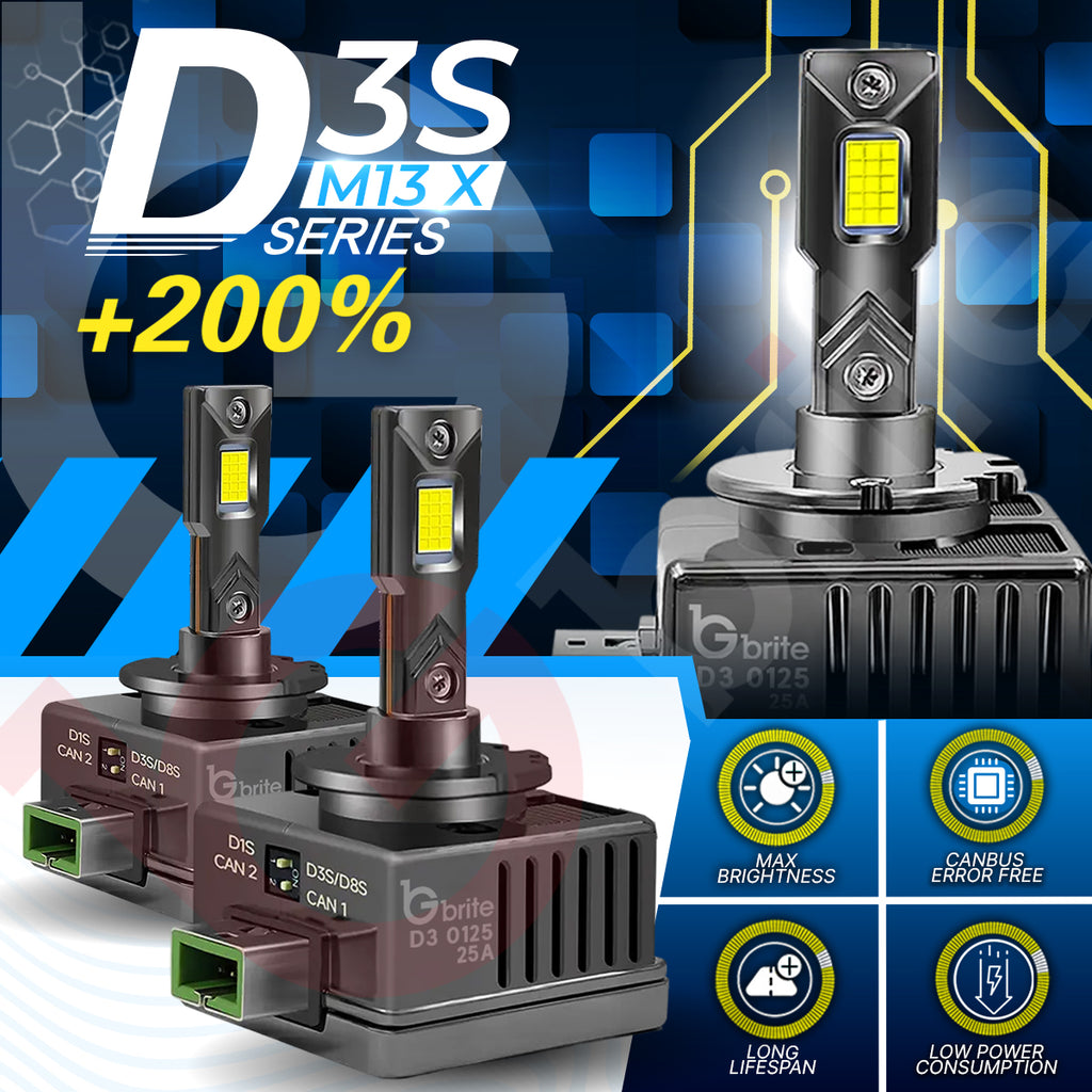 2X GBRITE M13X D3S LED BULBS UPGRADE KIT FOR XENON HID HEADLIGHT