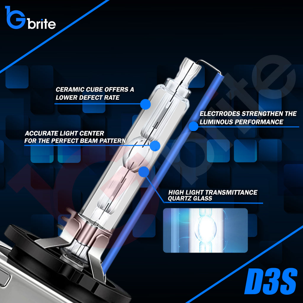 2X Gbrite D3S 35W Xenon HID Headlight Oem Replacement Bulbs