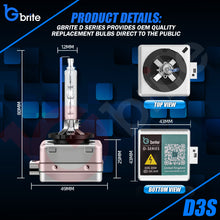 Load image into Gallery viewer, 2X Gbrite D3S 35W Xenon HID Headlight Oem Replacement Bulbs