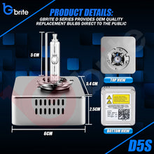 Load image into Gallery viewer, 2X Gbrite D5S 25W Xenon HID Headlight Oem Replacement Bulbs