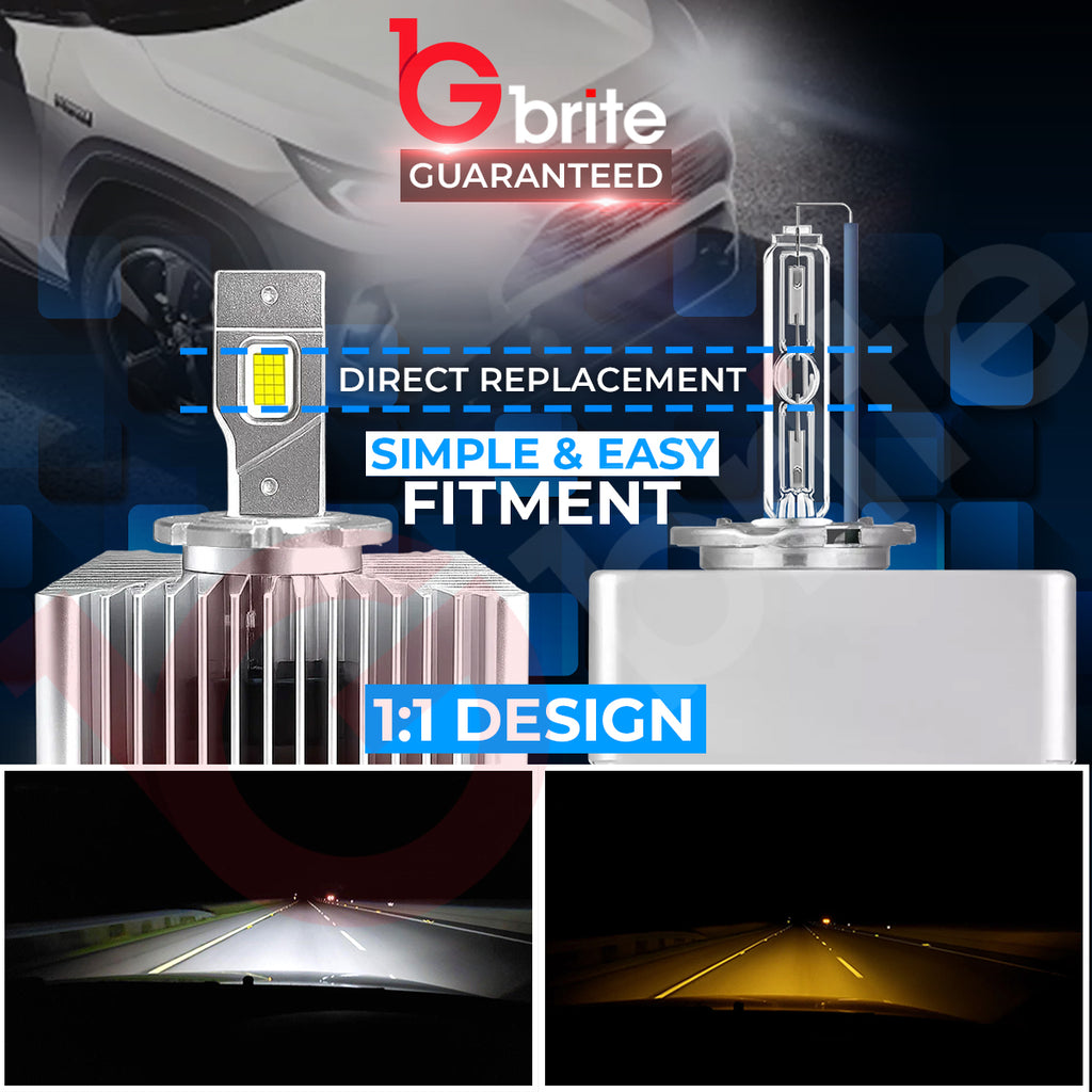 2X GBRITE D21 D5S LED BULBS UPGRADE KIT FOR XENON HID HEADLIGHT